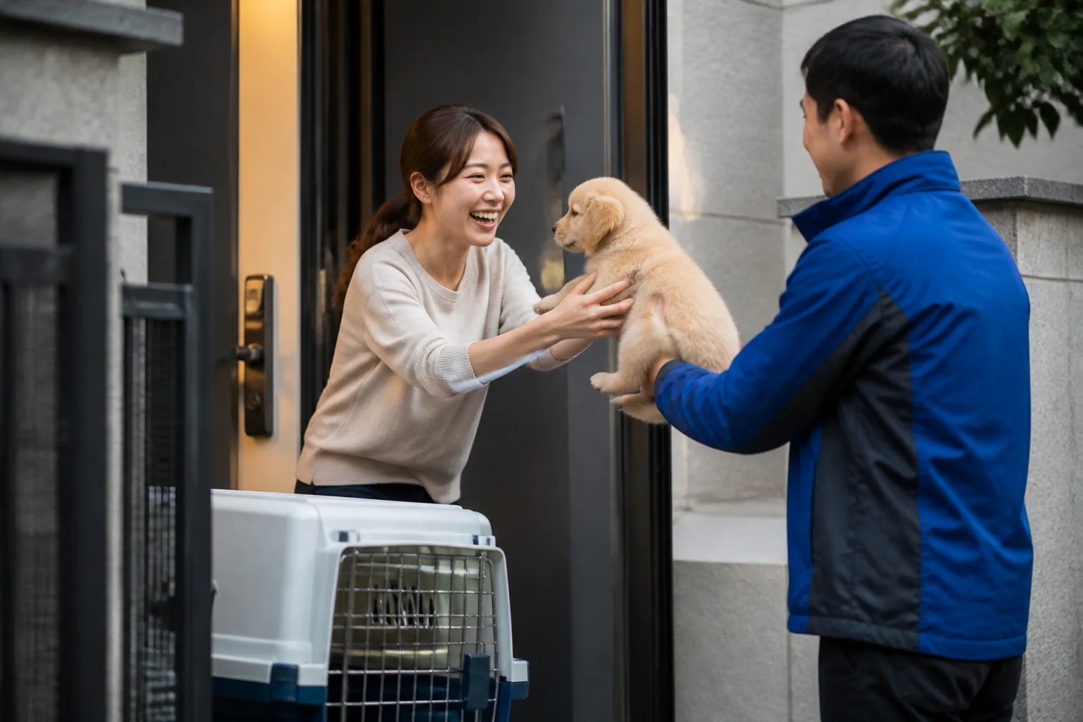 异地领养幼犬到家案例